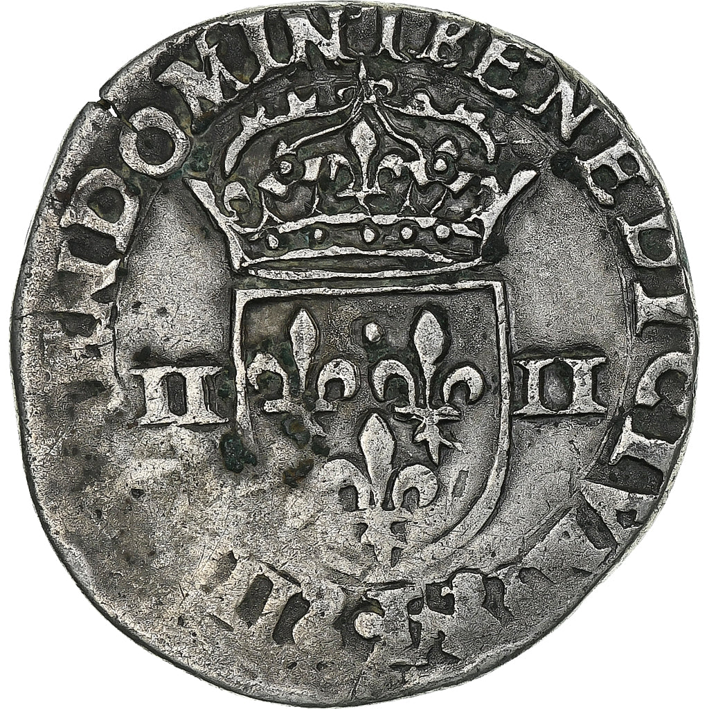 France, Henri III, 1/4 Ecu, 1584, Bayonne, Contemporary forgery, Silver