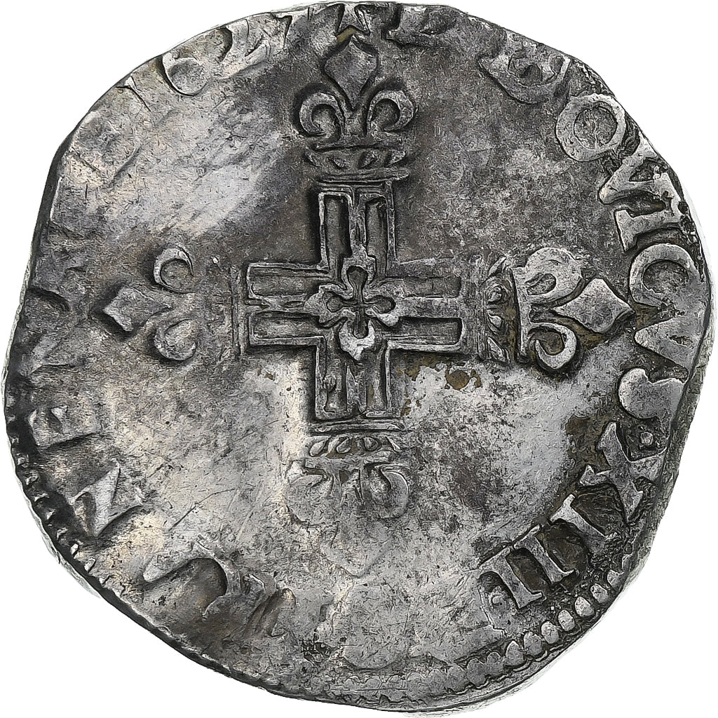 France, Louis XIII, 1/4 Ecu, 1629, Bayonne, Argent, TB+, Gadoury:27