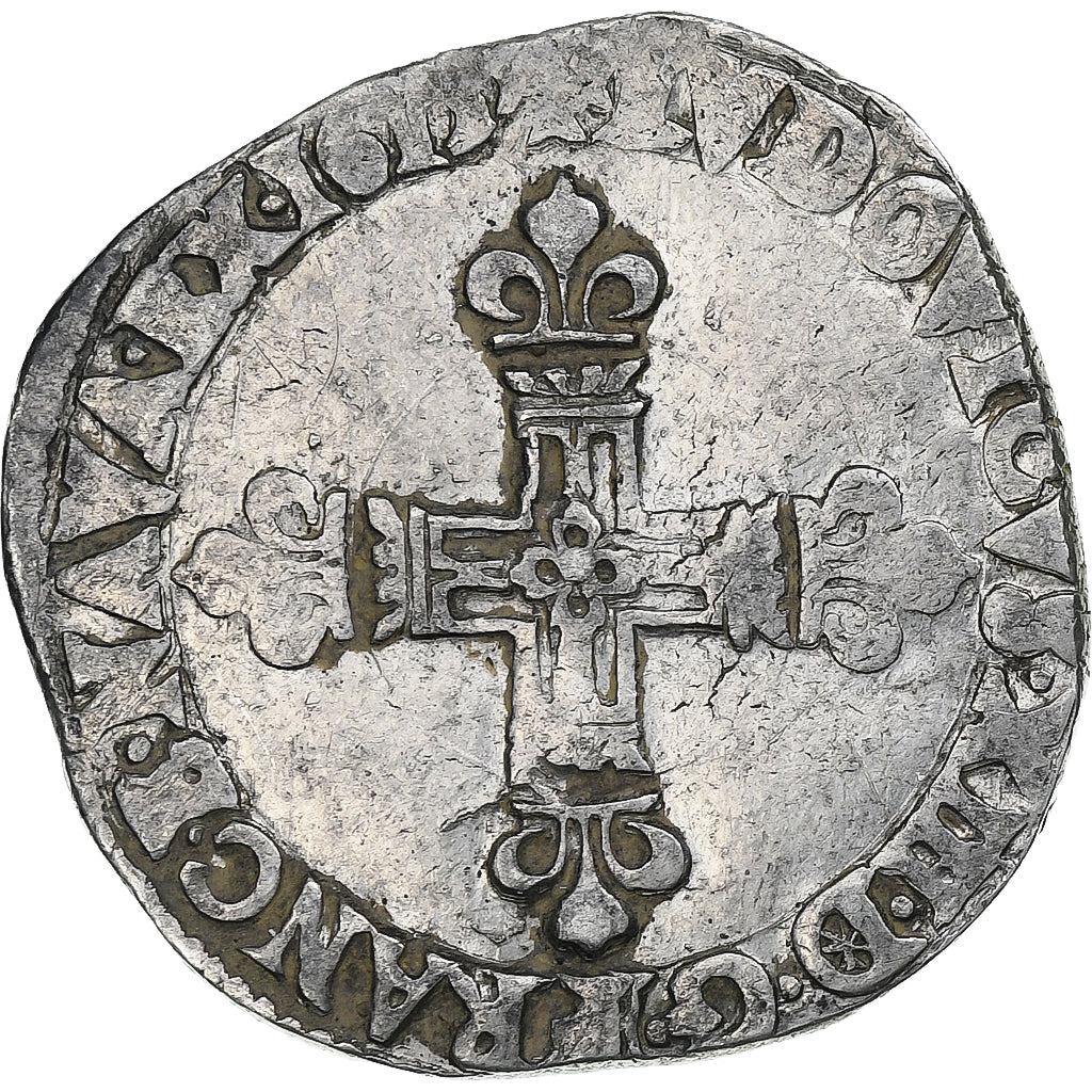 Frankrijk, Louis XIII, 1/4 Ecu, 1615, Bayonne, Zilver, FR+, Gadoury:27