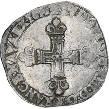 Frankrijk, Louis XIII, 1/4 Ecu, 1615, Bayonne, Zilver, FR+, Gadoury:27