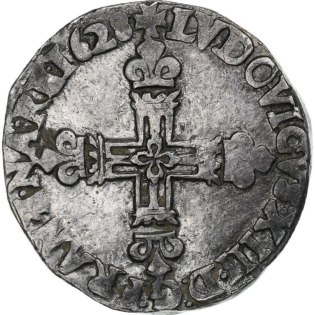 Frankrijk, Louis XIII, 1/4 Ecu, 1628, Bayonne, Zilver, FR+, Gadoury:27