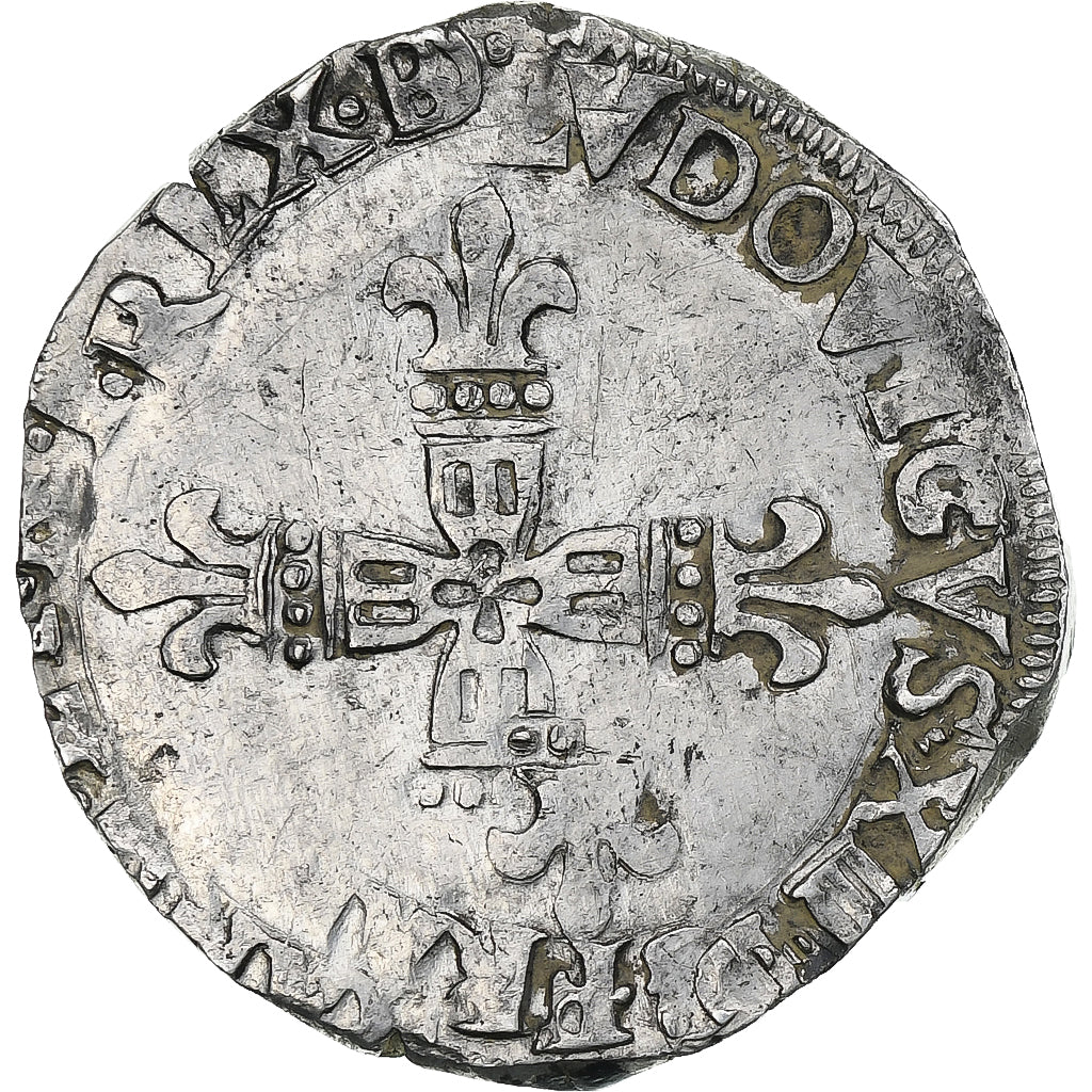 Frankrijk, Louis XIII, 1/4 Ecu de Béarn, 1629, Morlaas, Zilver, ZF, Gadoury:30