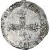 França, Louis XIII, 1/4 Ecu de Béarn, 1629, Morlaas, Prata, EF(40-45)