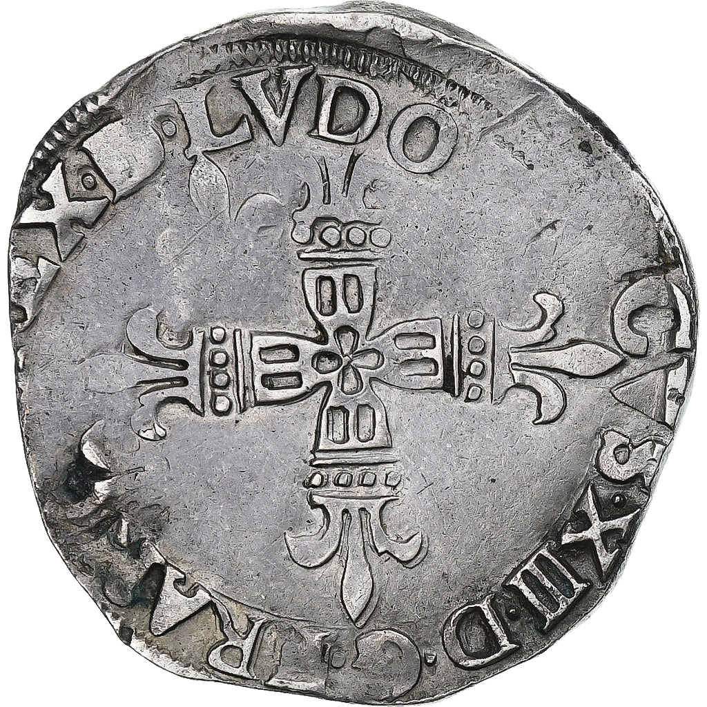 Frankrijk, Louis XIII, 1/4 Ecu de Béarn, 1629, Morlaas, Zilver, ZF+, Gadoury:30