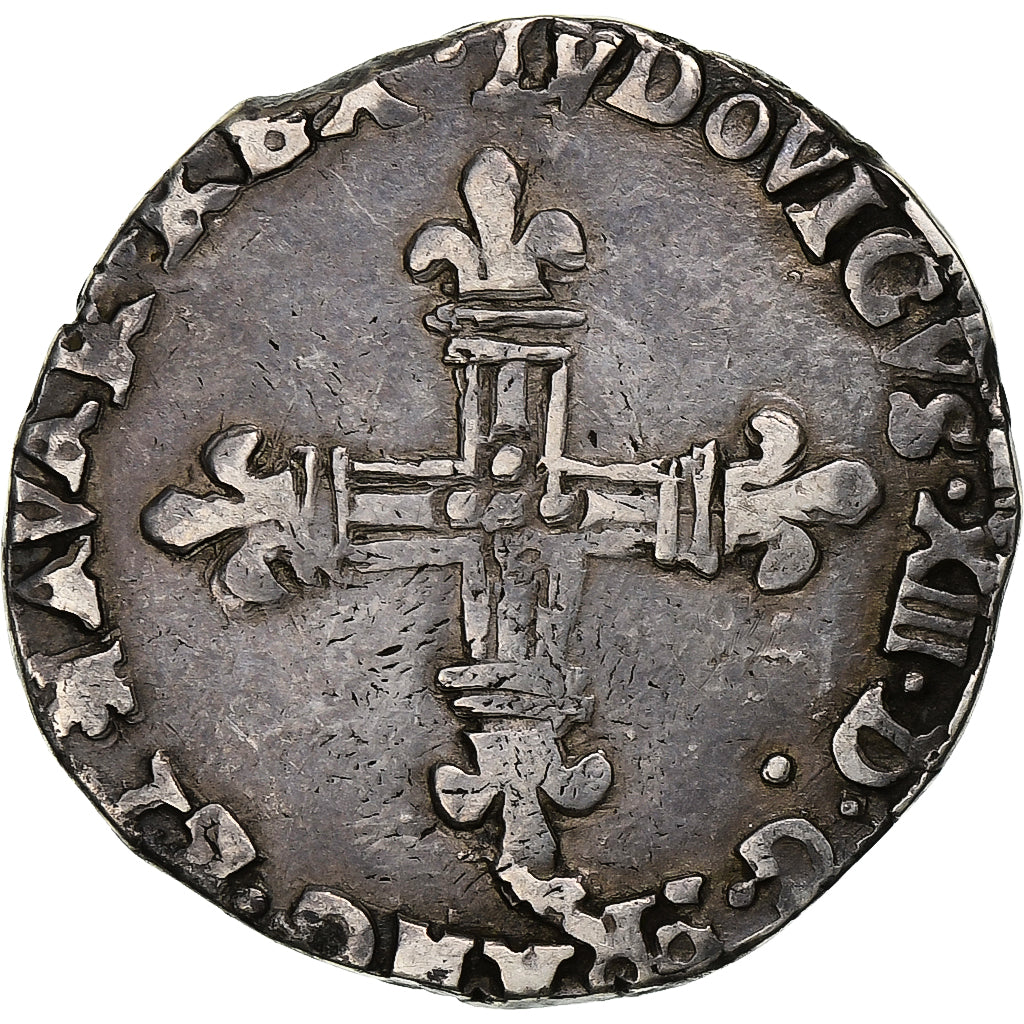 Francia, Louis XIII, 1/4 Écu de Navarre, 1621, Saint-Palais, Argento, BB