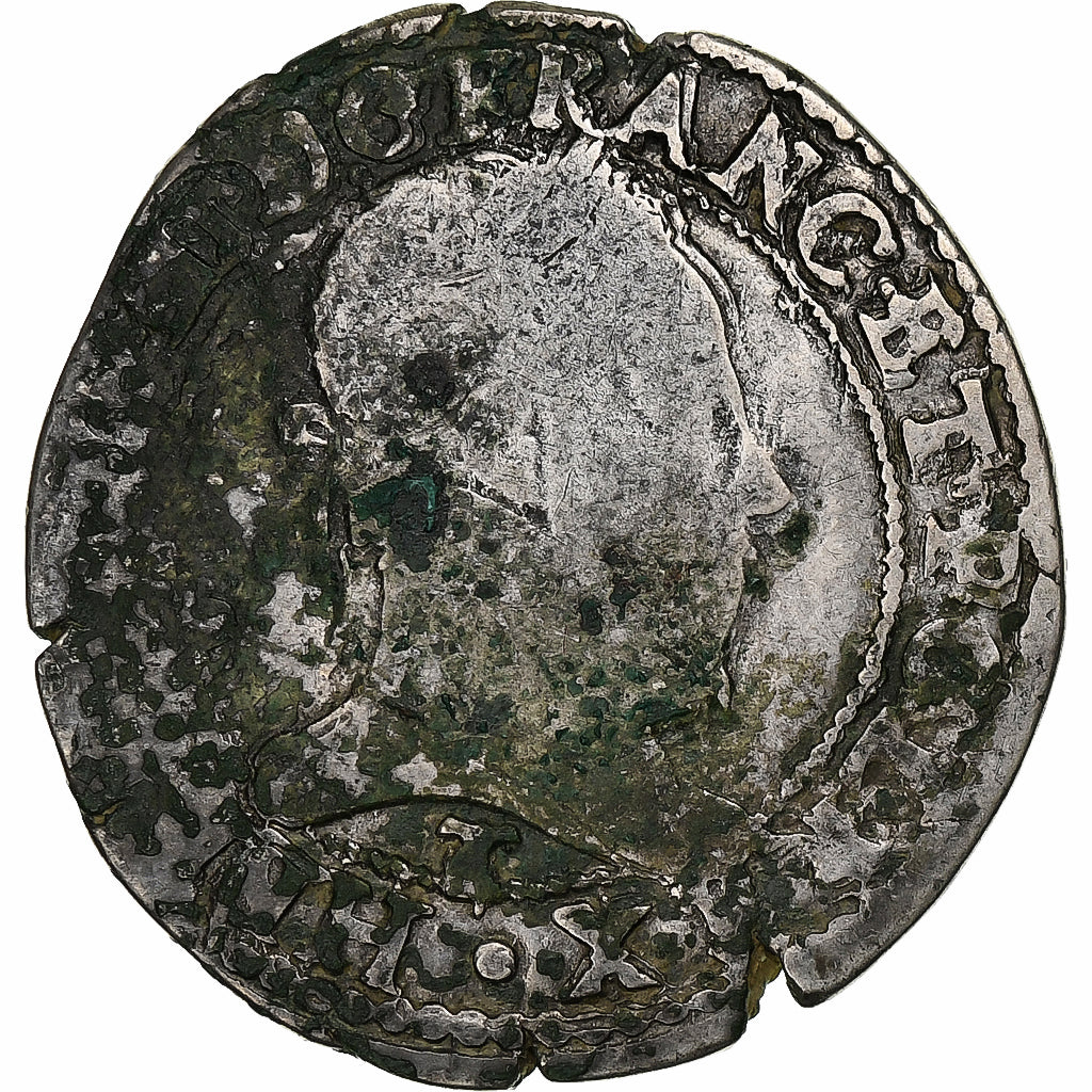 France, Henri III, 1/2 Franc, 1587, Nantes, Silver, F(12-15), Gadoury:487