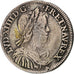 Francja, Louis XIV, 1/2 Écu à la mèche longue, 1647, Rouen, Srebro