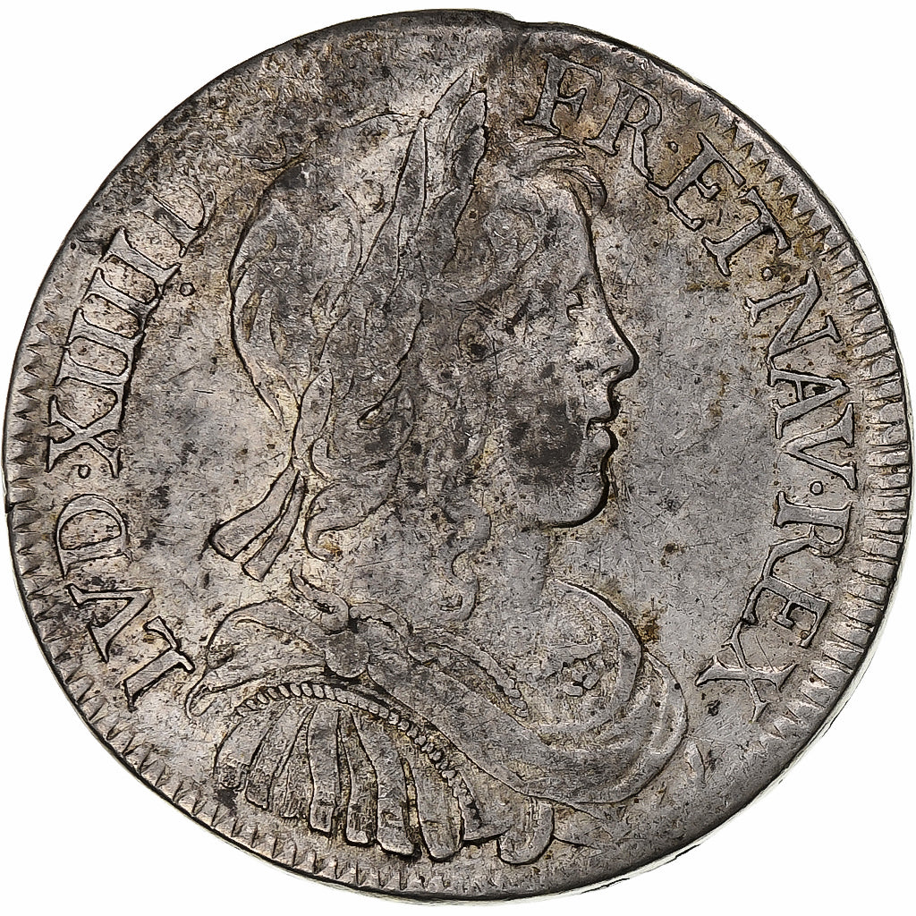 Francja, Louis XIV, 1/2 Écu à la mèche longue, 1652, Paris, Srebro