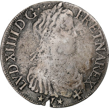 France, Louis XIV, Écu de Navarre à la mèche longue, 1658, Saint-Palais
