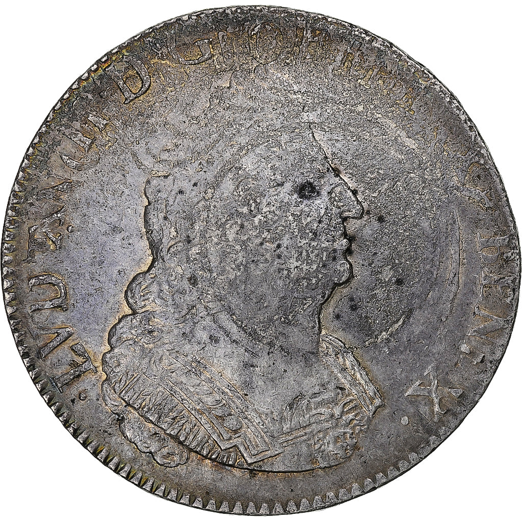 França, Louis XIV, Ecu aux 8 L, 1704, Lille, 2nd type, réformé, Prata