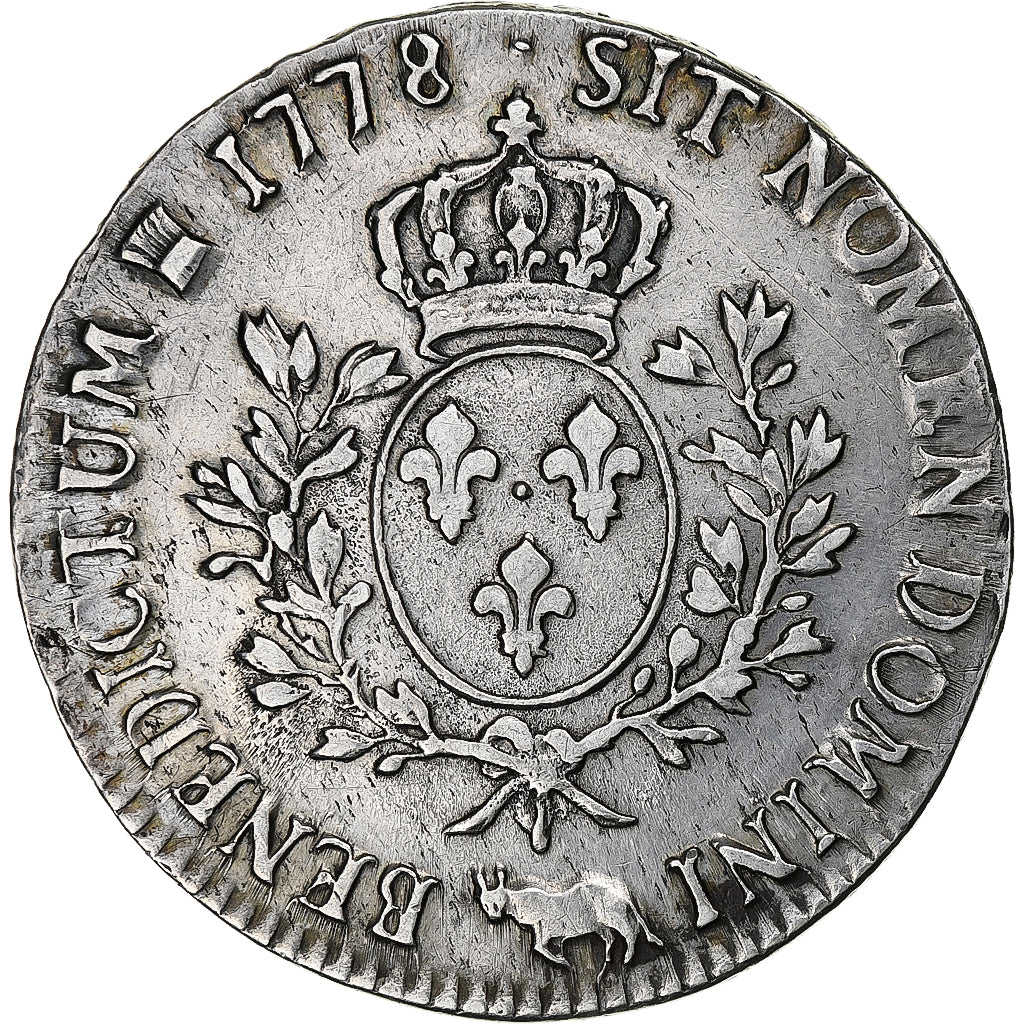 Frankreich, Louis XVI, Écu de Béarn aux branches d'olivier, 1778, Pau, Silber