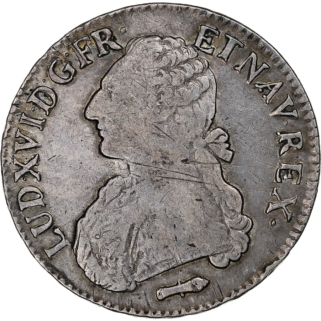France, Louis XVI, Ecu aux branches d'olivier, 1786, Perpignan, Argent, TB