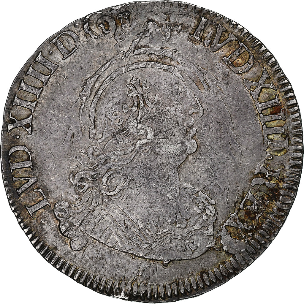 França, Louis XIV, 1/2 Écu aux 8 L, 1704, Tours, 2nd type, réformé, Prata