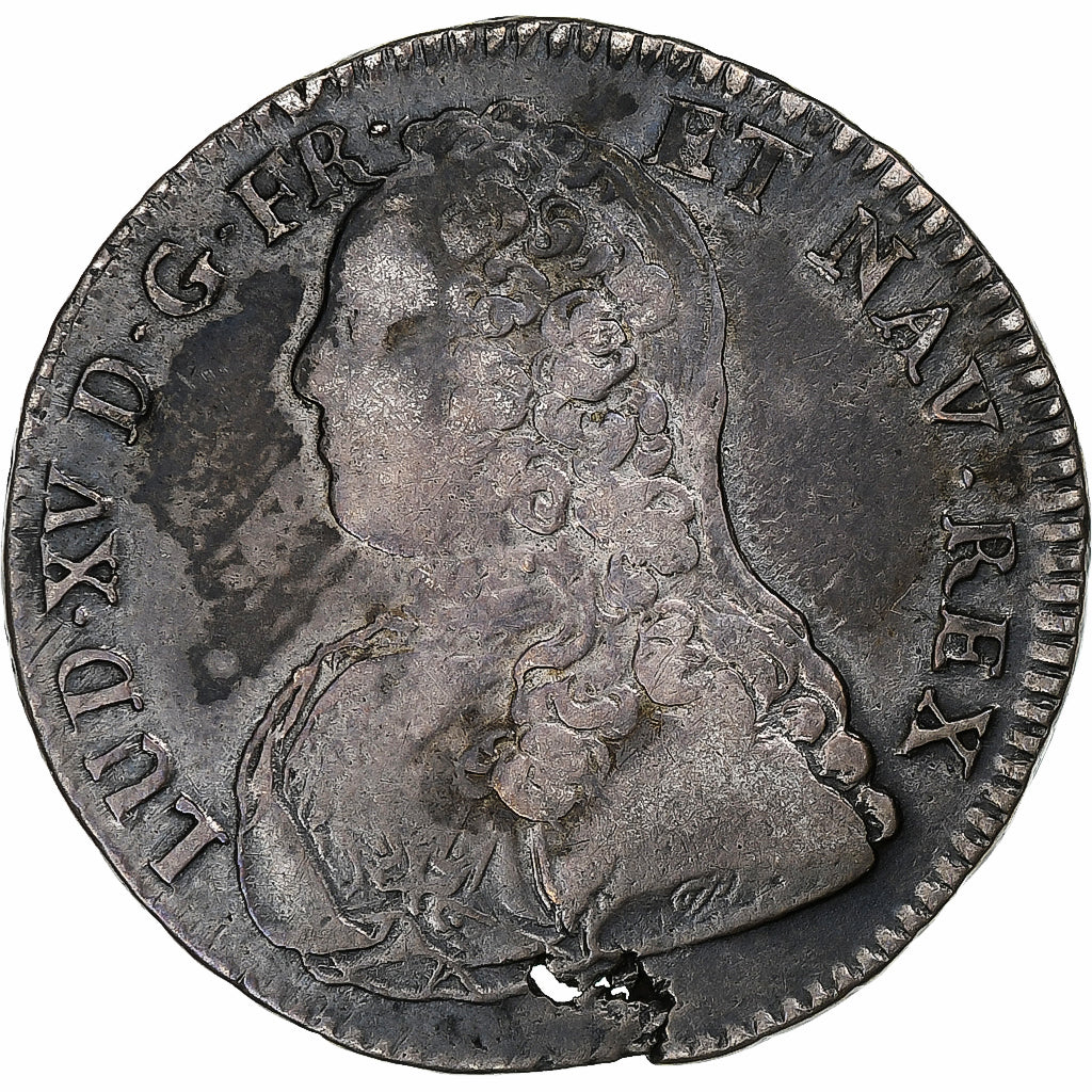 Frankrijk, Louis XV, 1/2 Ecu aux branches d'olivier, 1728, Strasbourg, Zilver