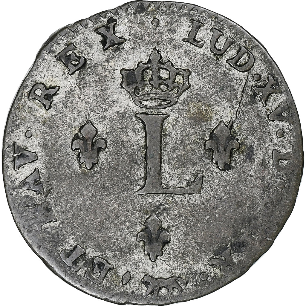 Frankrijk, Louis XV, Double Sol, 1754, Paris, 1st semester, Billon, ZF+
