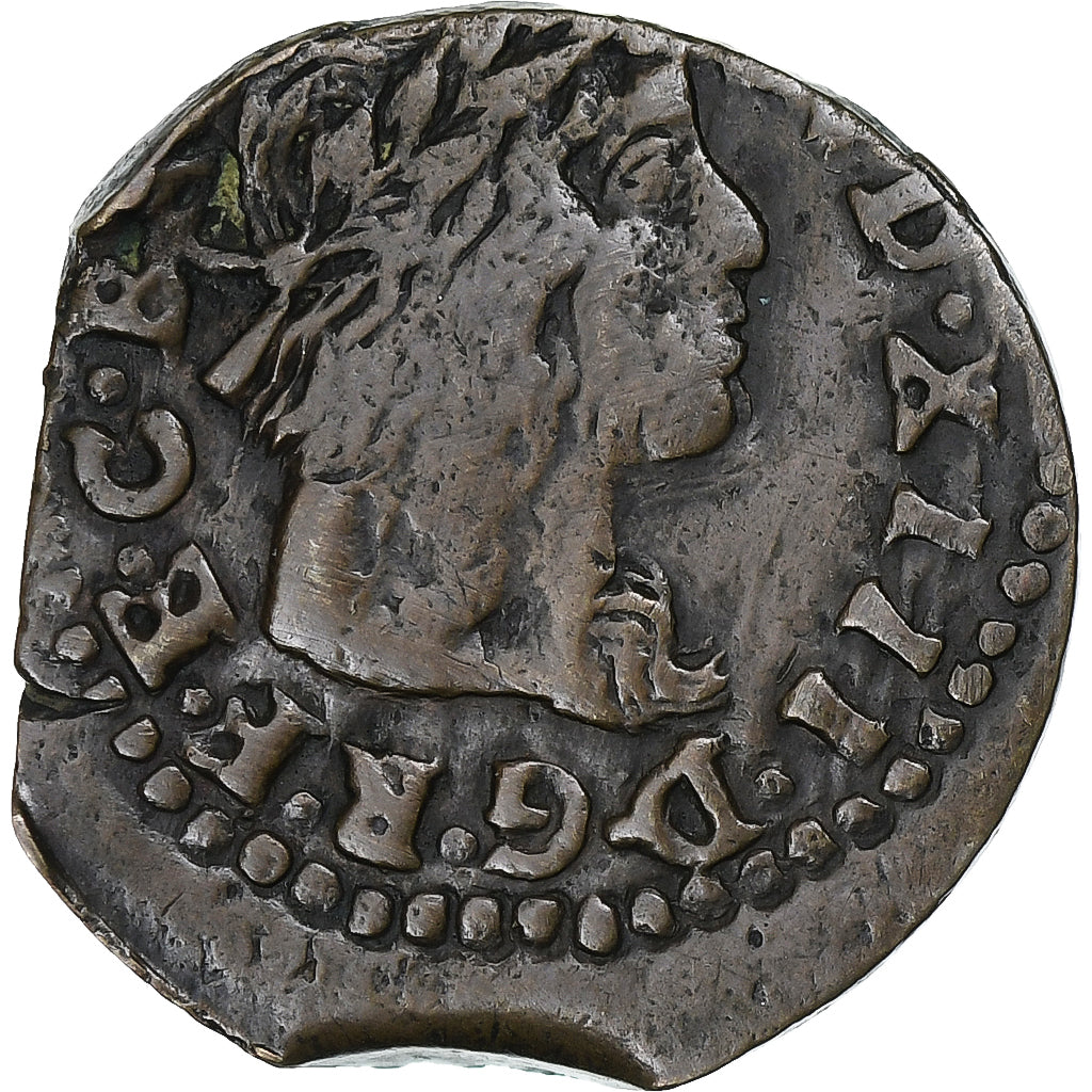 Principality of Catalonia, Louis XIII, sizain, 1642, Gérone, Copper