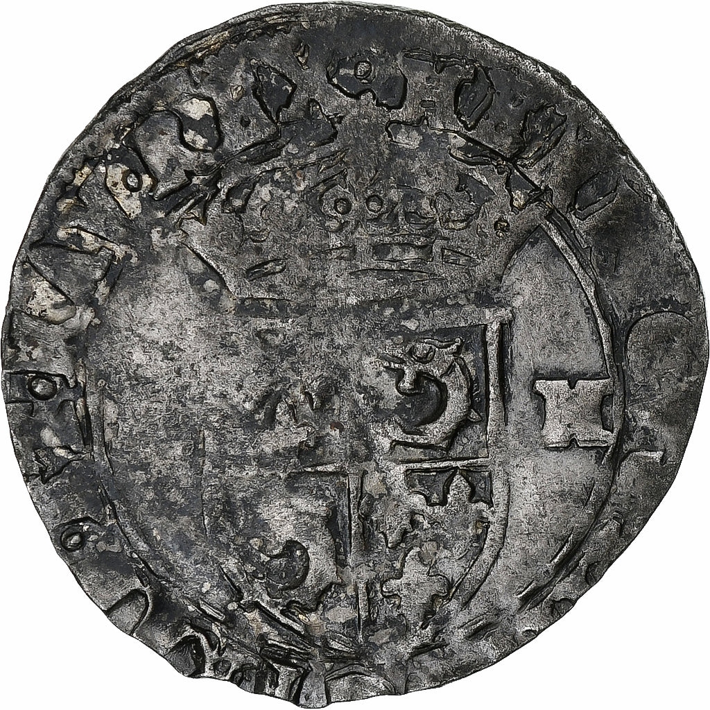 Francia, Henri IV, Douzain du Dauphiné, 1595, Grenoble, Biglione, MB+