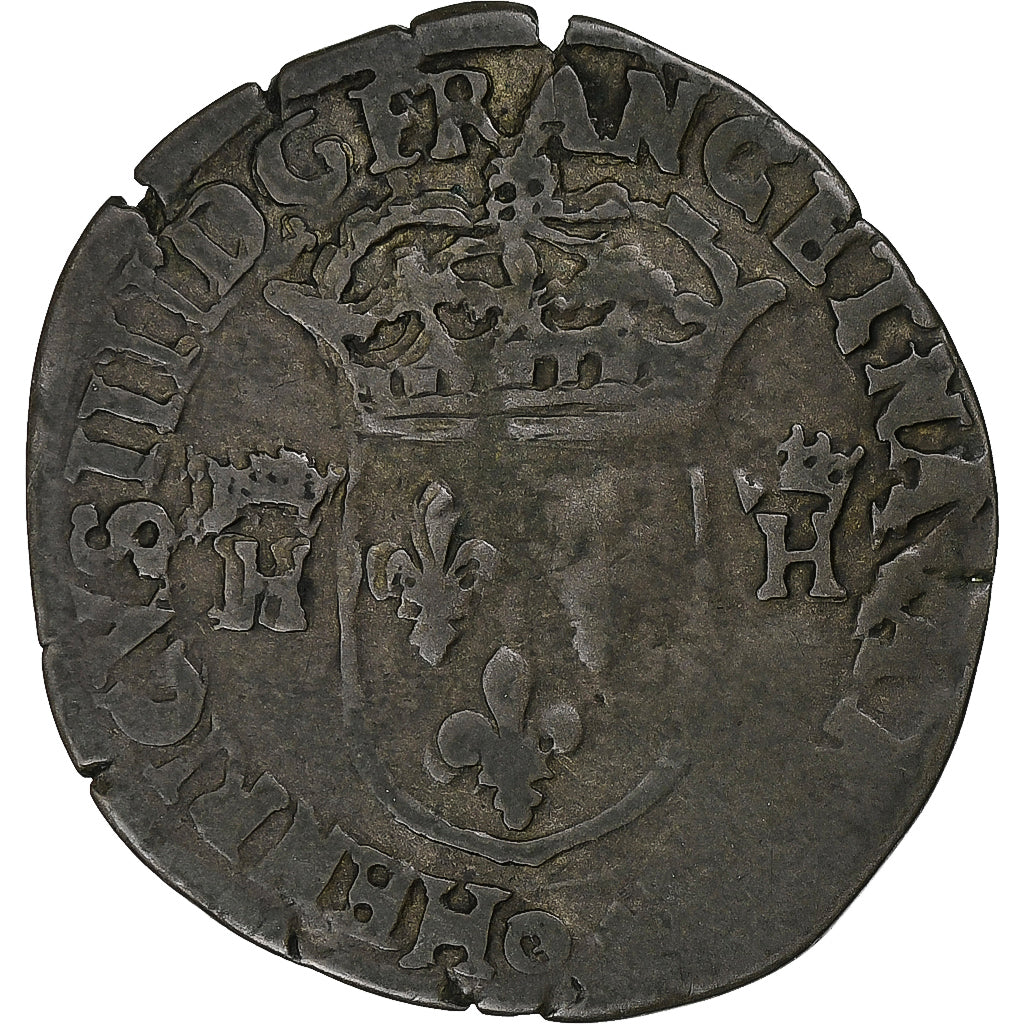 Frankreich, Henri IV, Douzain aux 2 H couronnés, 1593, Clermont-Ferrand