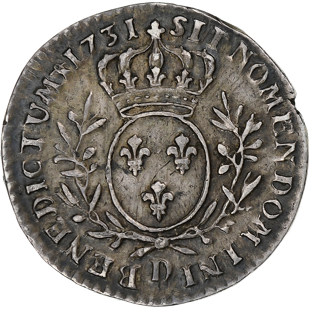 Frankrijk, Louis XV, 1/10 Écu aux branches d'olivier, 1731, Lyon, Zilver, ZF
