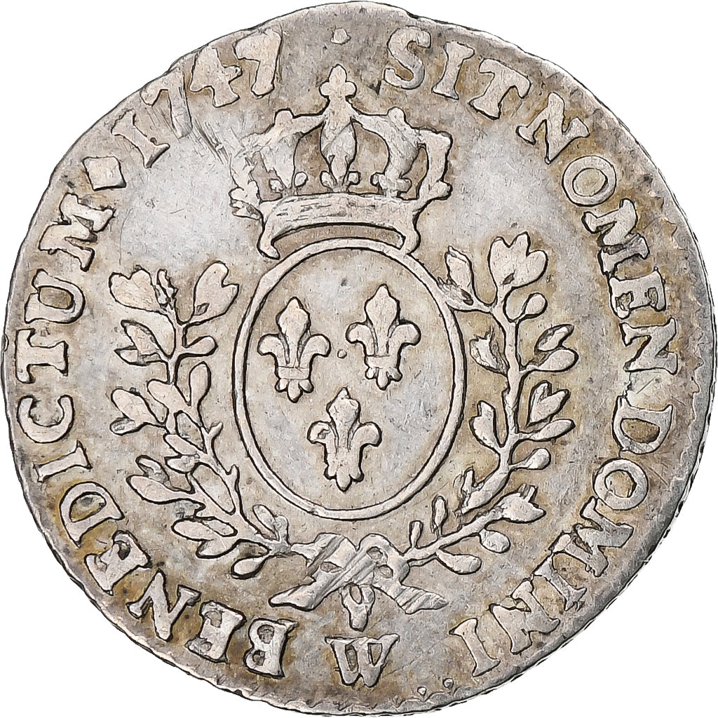 França, Louis XV, 1/20 Écu au bandeau, 1747, Lille, Prata, EF(40-45)