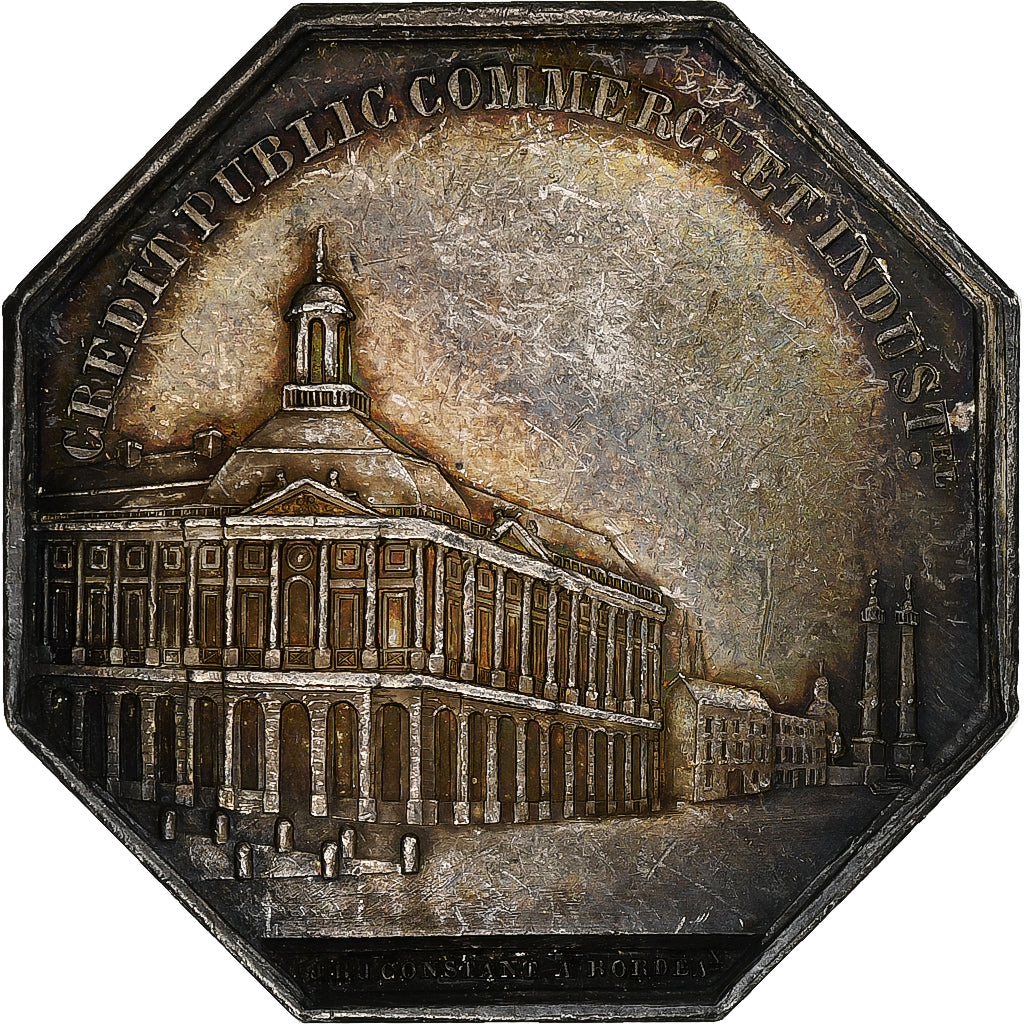 France, Token, Compagnie des Agents de Change de Bordeaux, 1835, Silver