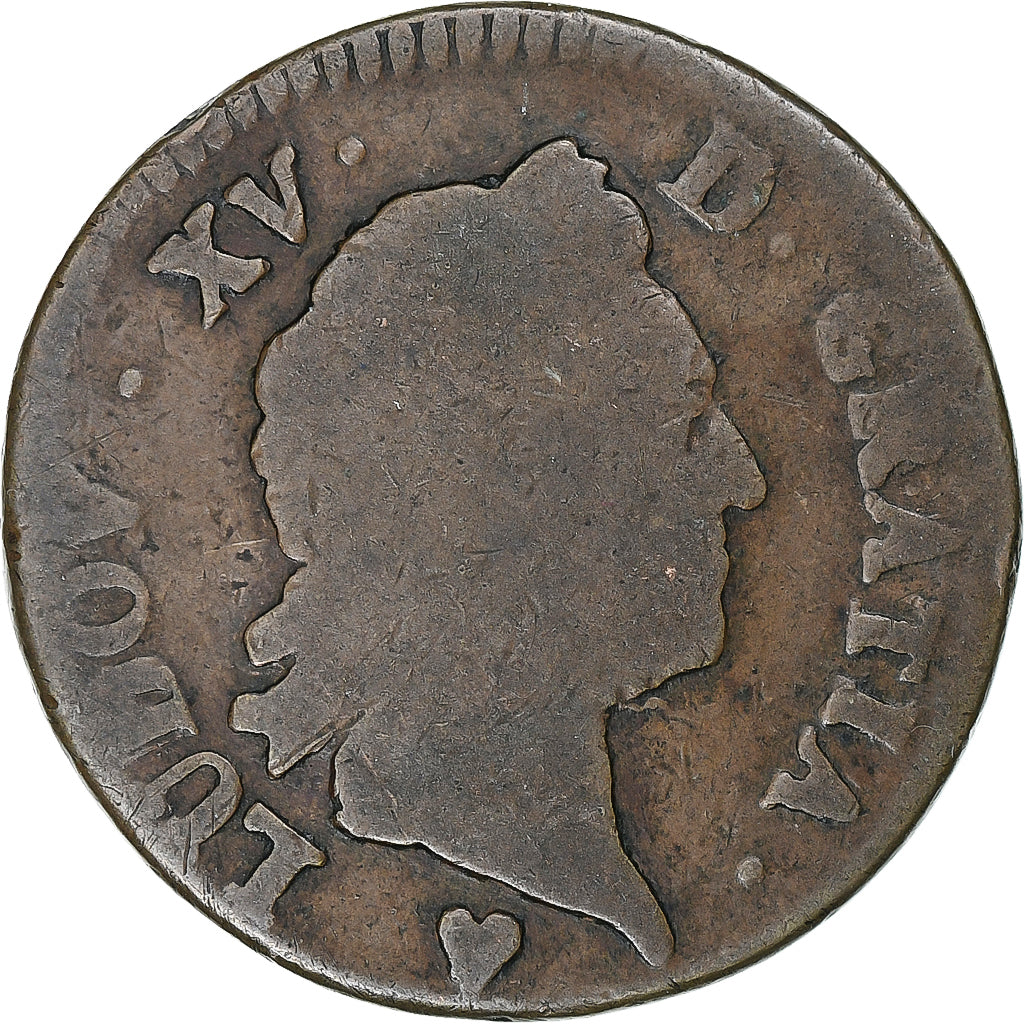 Frankrijk, Louis XV, Sol à la vieille tête, 1774, Strasbourg, Koper, FR