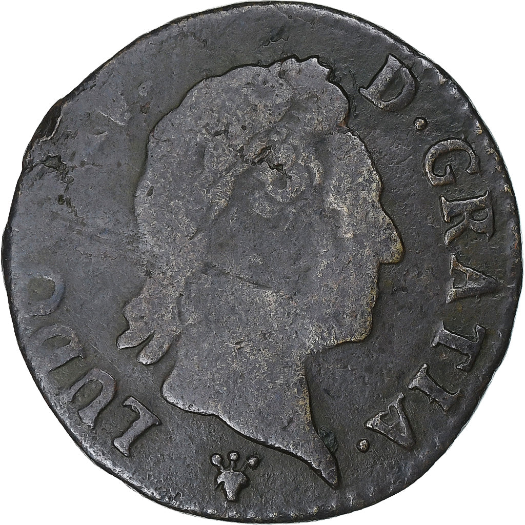 Frankrijk, Louis XV, 1/2 Sol à la vieille tête, 1770, Reims, Koper, FR