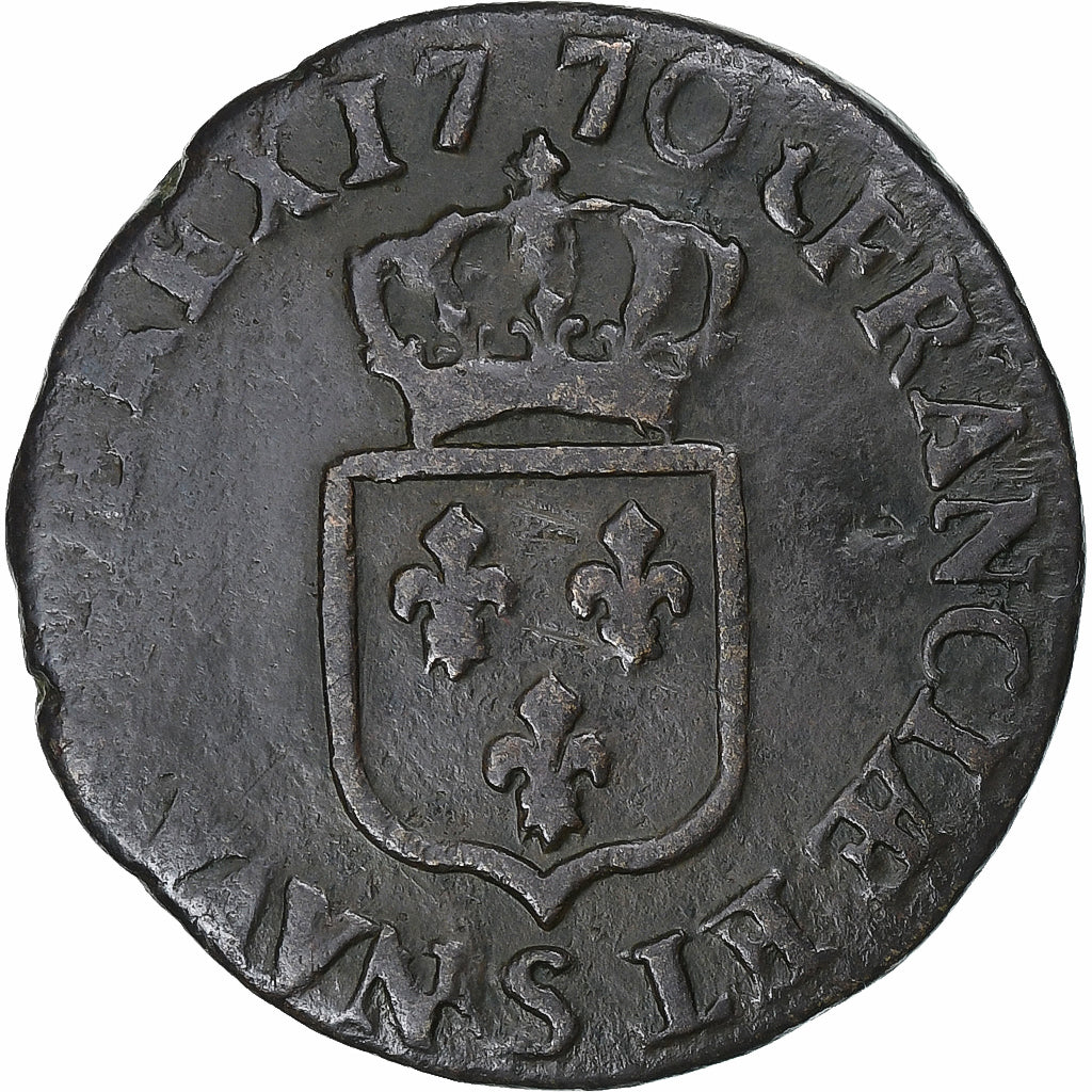 Frankrijk, Louis XV, 1/2 Sol à la vieille tête, 1770, Reims, Koper, FR