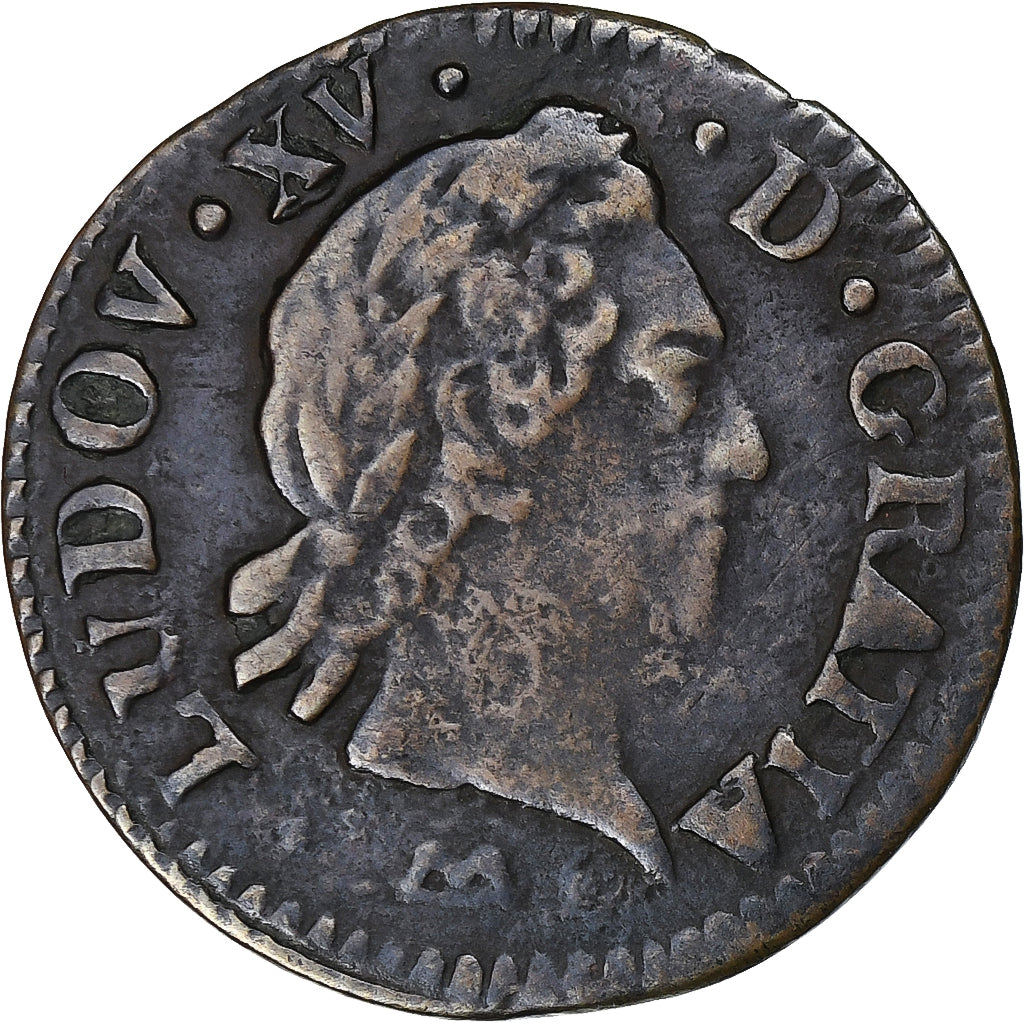 Frankrijk, Louis XV, Liard à la Vieille Tête, 1772, Montpellier, Koper, FR+