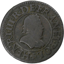 France, Henri III, Denier Tournois, Paris, Copper, VF(20-25), Gadoury:450
