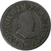 Frankreich, Henri III, Denier Tournois, Paris, Kupfer, S, Gadoury:450