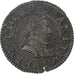 França, Henri III, Double Tournois, 1584, Paris, Cobre, EF(40-45), Gadoury:455