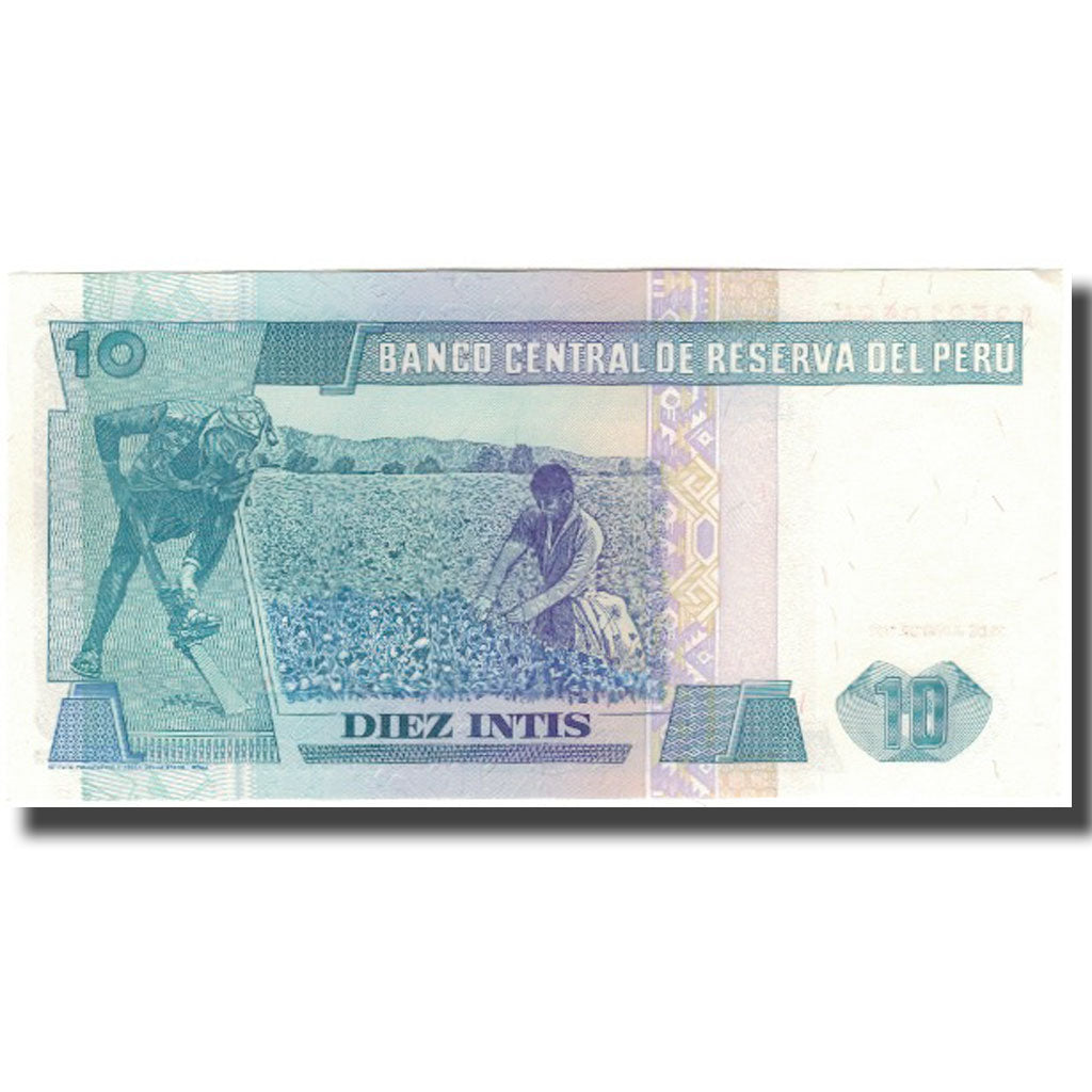 Banconote, Perù, 10 Intis, 1987-06-26, KM:129, SPL