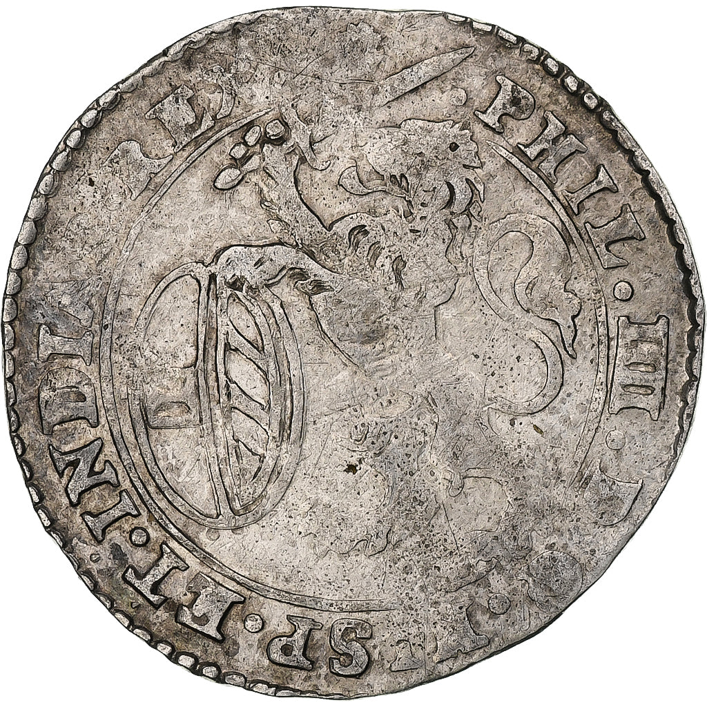 Países Baixos Espanhóis, duché de Brabant, Philip IV, Escalin, 1637, Anvers