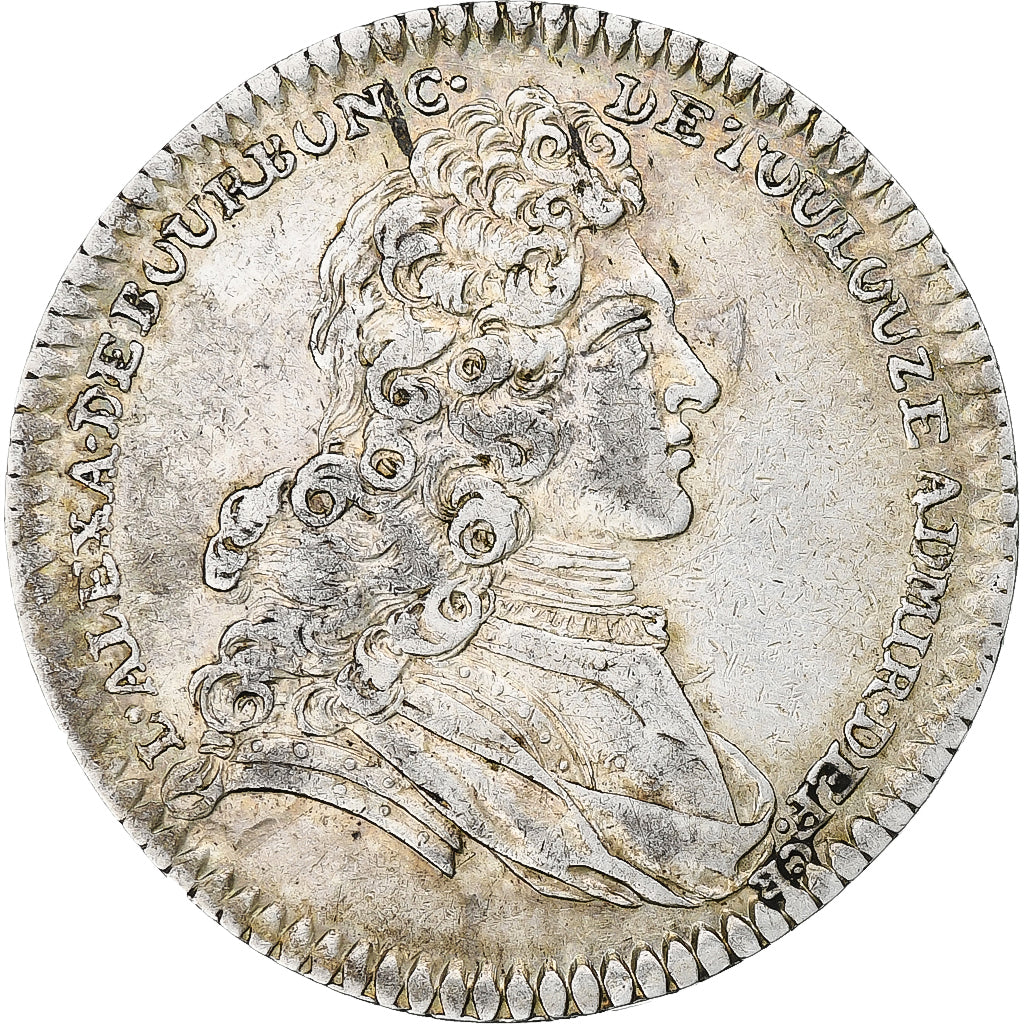 Francia, zeton, Louis-Alexandre de Bourbon, Galères Royales, 1738, Plata, MBC