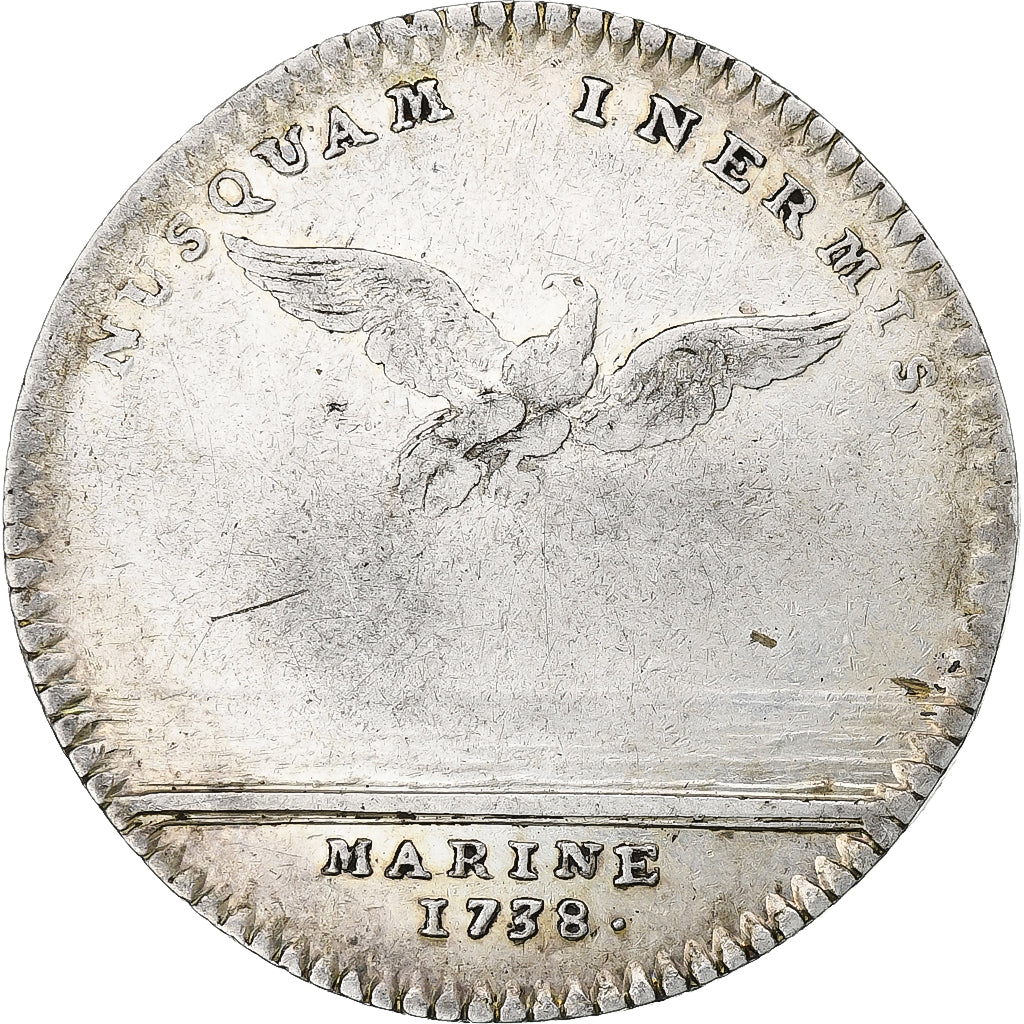 Francia, zeton, Louis-Alexandre de Bourbon, Galères Royales, 1738, Plata, MBC