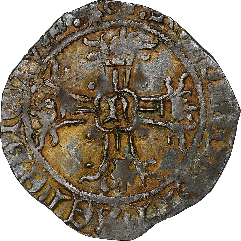 Duché de Bretagne, François II, Gros à l'écu, 1458-1488, Nantes, Argent