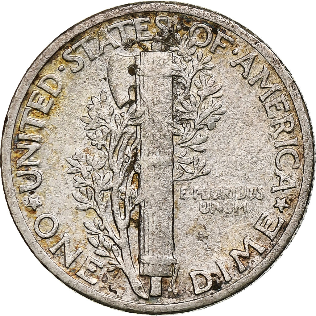 Stati Uniti, Mercury Dime, 1942, Philadelphia, Argento, BB, KM:140