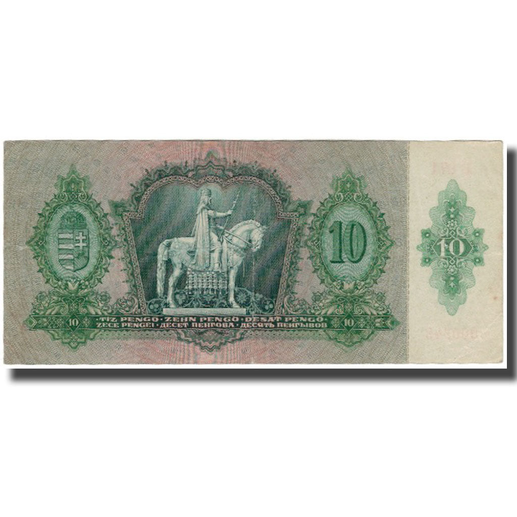 Nota, Hungria, 10 Pengö, 1936-12-22, KM:100, VF(30-35)