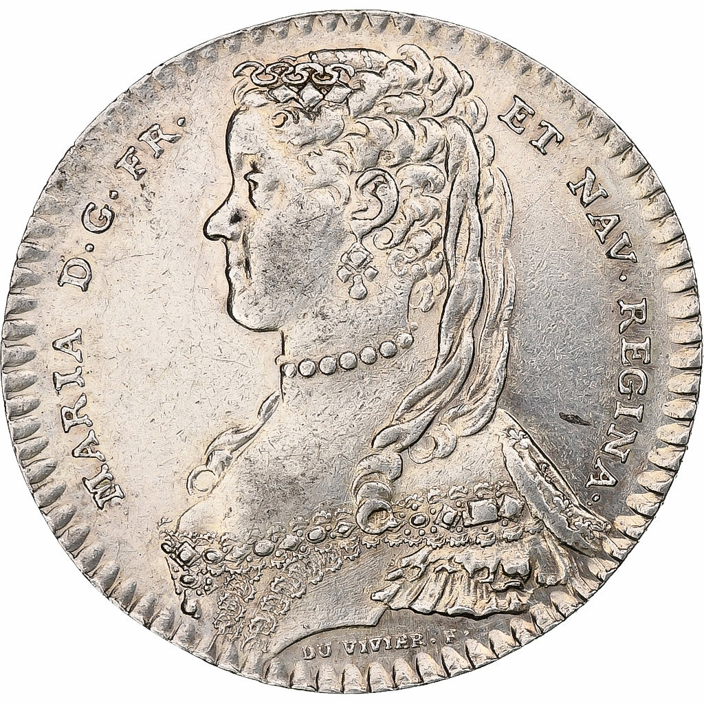 France, Token, Marie Lesczinska, Maison de la Reine, 1731, Silver, AU(50-53)