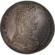 France, Token, Marie Lesczinska, Maison de la Reine, 1726, Silver, AU(50-53)