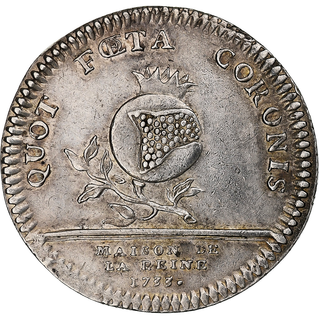 Francia, zeton, Marie Lesczinska, Maison de la Reine, 1733, Plata, EBC
