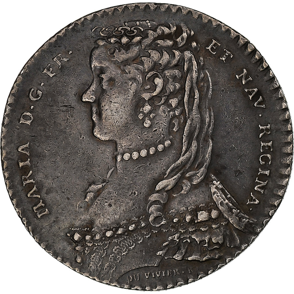 Frankreich, betaalpenning, Marie Lesczinska, Maison de la Reine, 1752, Silber