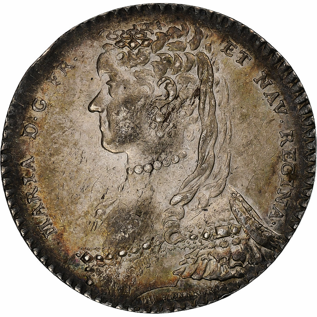 Francja, Token, Marie Lesczinska, Maison de la Reine, 1757, Srebro, AU(50-53)