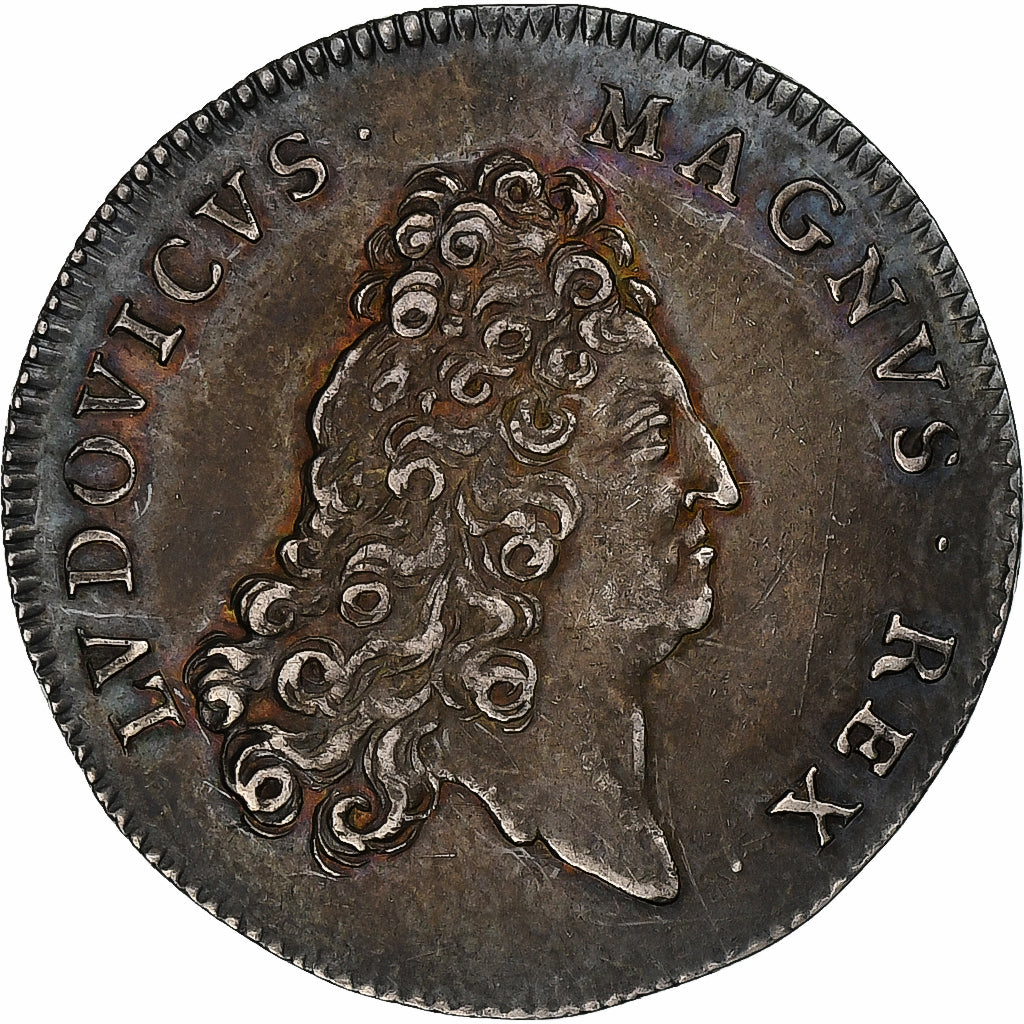 Francia, zeton, Louis XIV, Late Cuncta Profundit, ca. 1700, Plata, EBC