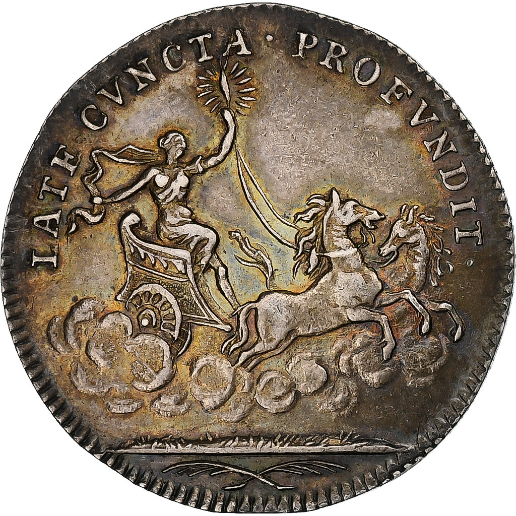 Francia, zeton, Louis XIV, Late Cuncta Profundit, ca. 1700, Plata, EBC