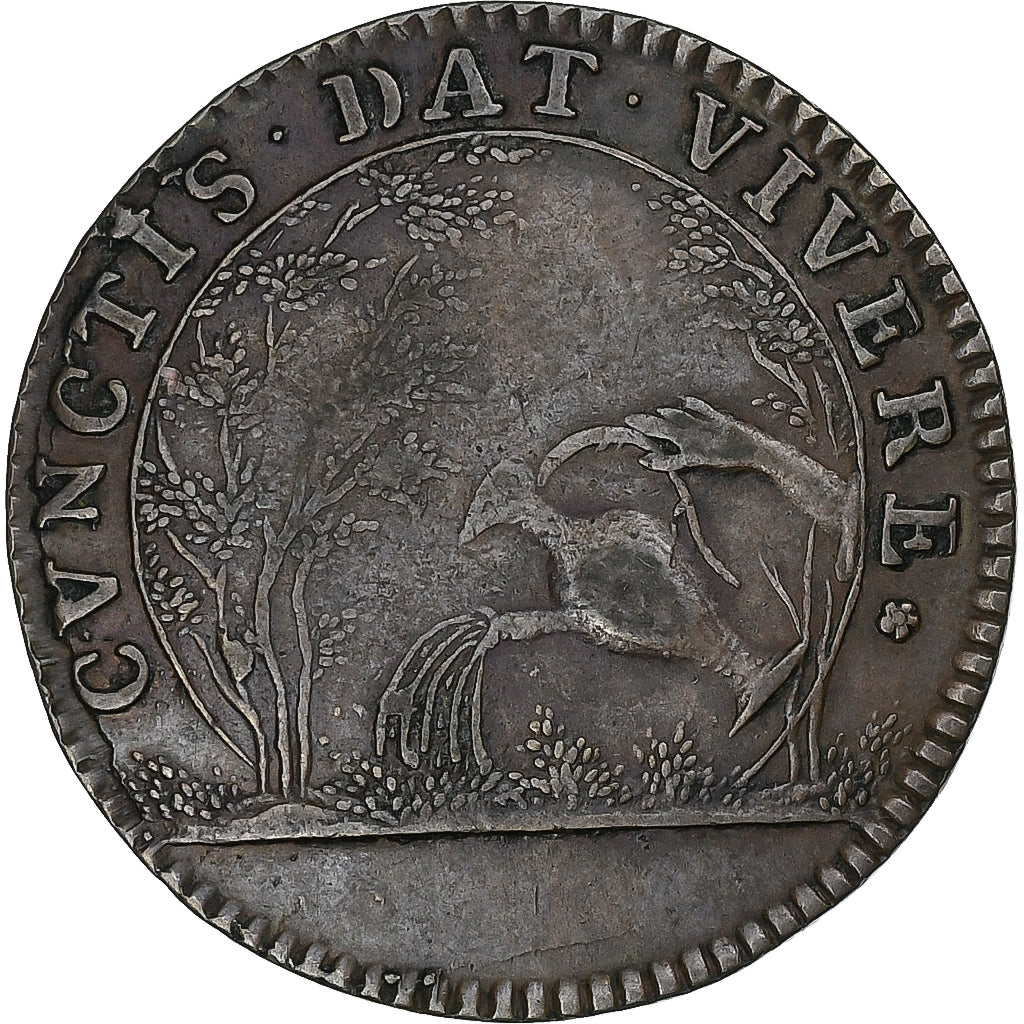 France, Token, Louis XIV, Cunctis Dat Vivere, Copper, VF(30-35), Feuardent:12850