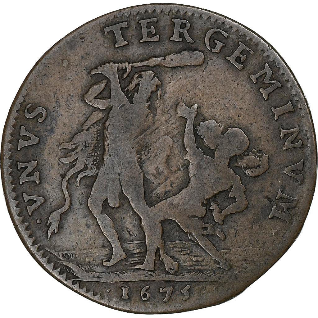 France, Jeton, Louis XIV, Victoire de Seneffe, 1675, Cuivre, TB, Feuardent:14736
