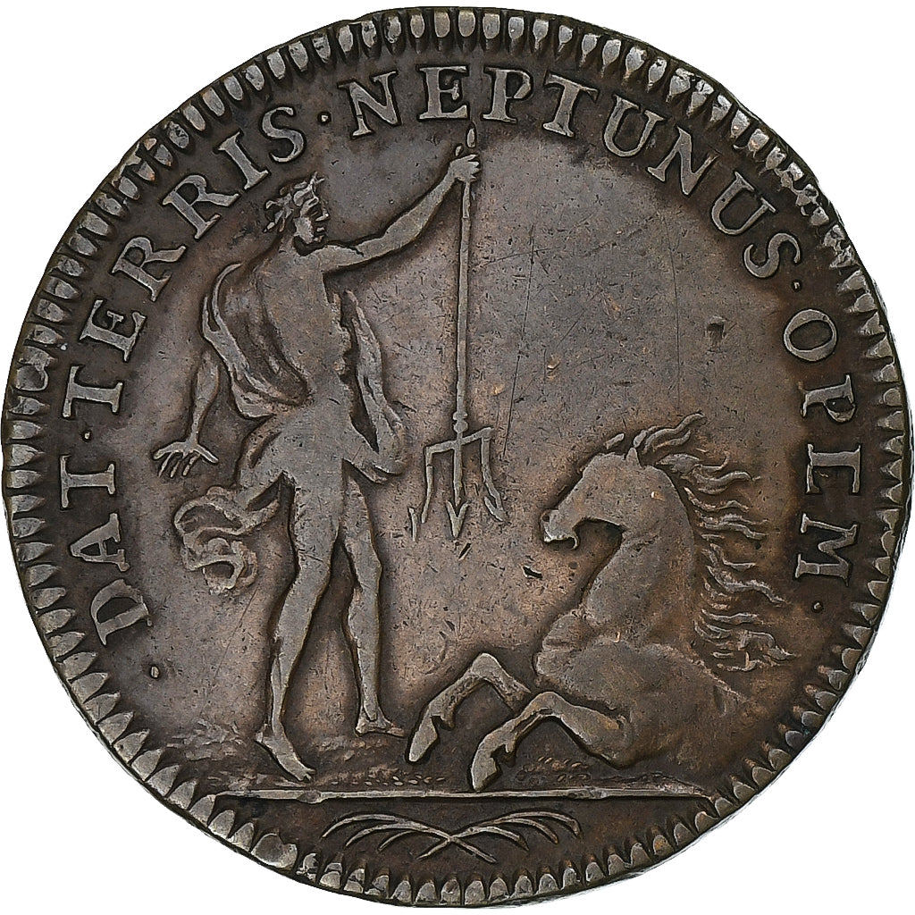 Frankreich, betaalpenning, Louis XIV, Galères Royales, Rynberck, Kupfer, S+