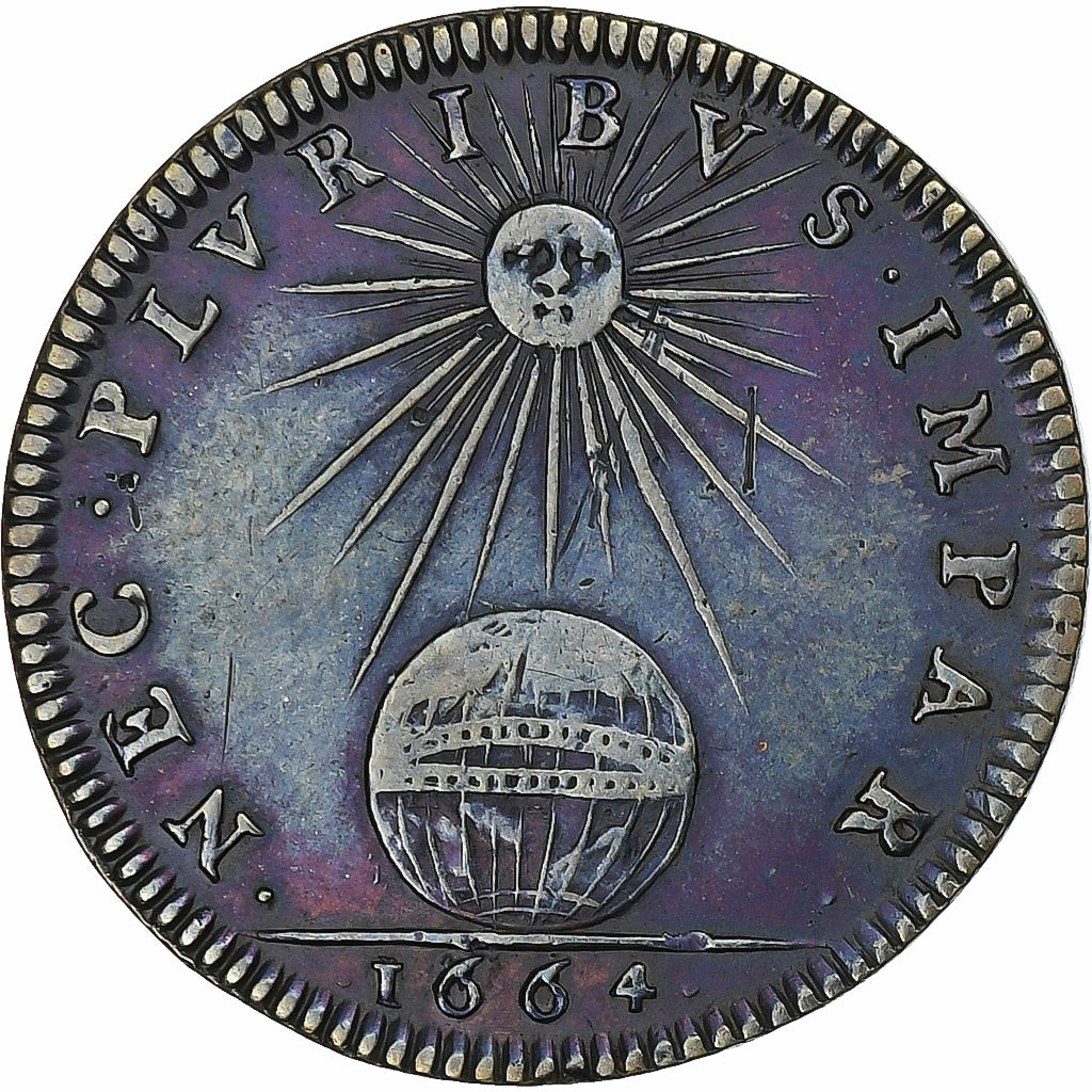 France, Token, Louis XIV, Nec Pluribus Impar, 1664, Copper, VF(30-35)